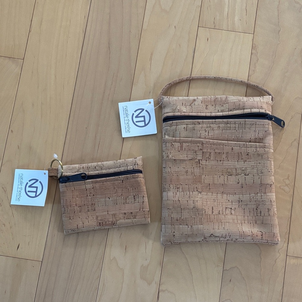 Cork Zipper Pouch Set